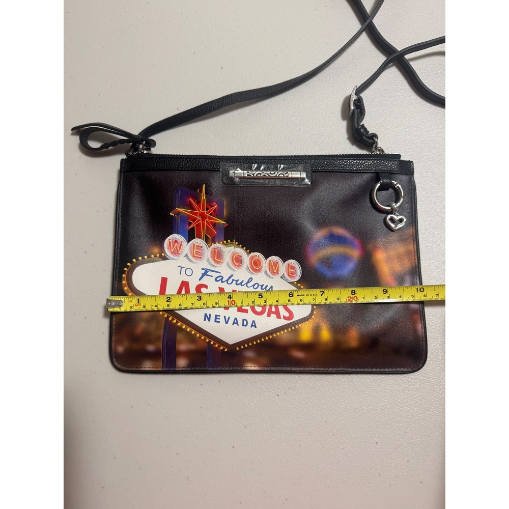 Brighton Las Vegas Playing Cards Crossbody Bag Pouch Key Ring Charm Black Red - Picture 2 of 13